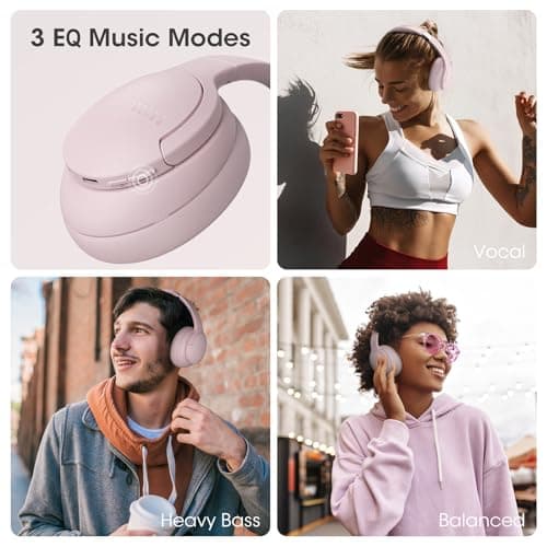 DOQAUS Bluetooth Headphones Over Ear, Headphones Wireless, APP Control — view 4