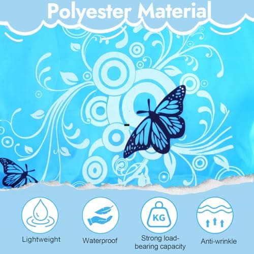 2 Pcs Foldable Shopping Bag, Beach Bag Reusable, Tote Bags Fold up in Pouch — view 5