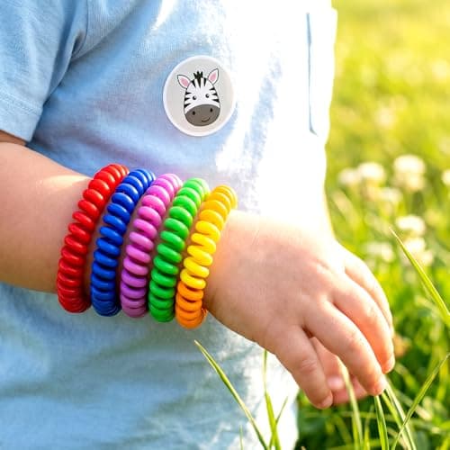 Mosquito Repellent Bracelets, Adjustable Band, Mosquitoes Bracelet, 5 Sheets Stickers, Waterproof Adjustable for Outdoor, Travel, Festivals, for Boys and Girls — view 5