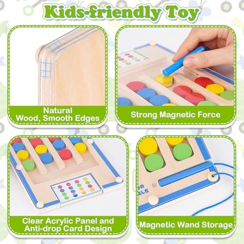 Montessori Toys for 3 4 5 6 Year Old Boys, Kids Magnetic Maze Puzzle Games — view 3