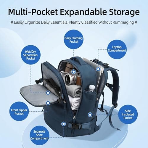 SOONHUA Travel Backpack with Vacuum Bag and Pump — view 4