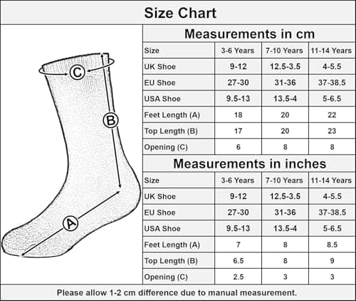 A2Z 4 Kids Girls Boys Thermal Socks Pack Of 6 Winter Warmth Thick Insulated - Thermal Socks Black 6 Pack 11-14 — view 5