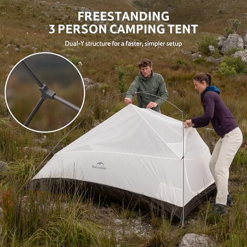Naturehike Cloud Up Pro Camping Tent, 3 Person, Navy Blue — view 3