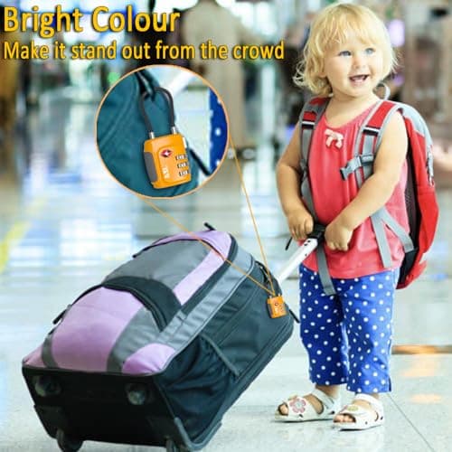 DSL TSA Approved 3 Digit Combination Luggage Lock, Pack of 2 — view 4