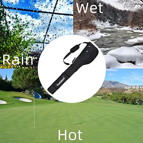 Portable Sunday Pencil Bag, Foldable Golf Club Carry Bag, Waterproof Training Case, Holds 7-12 Clubs — view 6