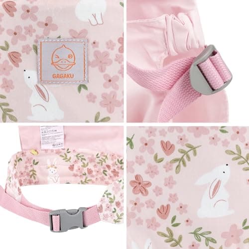 GAGAKU Baby Doll Carrier for Kids, Baby Carrier for Dolls, Reborn Baby Dolls Accessories, Doll Carriers with Adjustable Straps for Little Girls, Pink - Rabbit — view 6