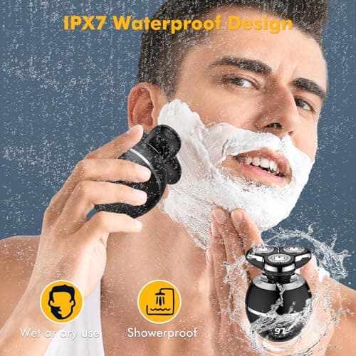 ETENTOUS Electric Razor for Men, 2025 Upgrade Electric Shavers, Cordless Rechargeable 3D Shaver for Men, Wet/Dry Mens Shaver, Waterproof Electric Razor Grooming Kit — view 4