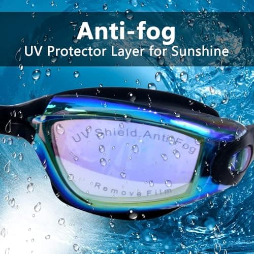 Swimming Goggles for Men Women Adults - Anti Fog Swim Goggles with Uv Protection, Clear Vision, No Leaking Silicone Cushion — view 5