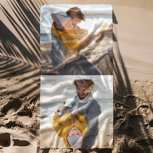 Print Maniacs Custom Photo Towel Personalised Microfibre Beach Towel Large Quick Dry Travel Towel Sand Free Holiday Pool Gym Spa Towels Gift Idea — view 6