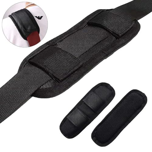 JITFLG 2 Pack Extra Thick Shoulder Strap Pad, Black Removable Universal Replacement Cushion for Backpack, Luggage Bag, Guitar Strap, Duffel Bag - Adjustable Comfort Padding for Heavy Bags — view 5