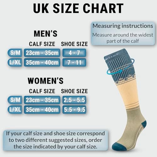 360 RELIEF Compression Socks for Women & Men - 15-20 mmHg Travel Flight Socks – Graduated Support - Ideal for Running, Cycling & during Maternity - S/M, Green with Laundry Bag — view 3