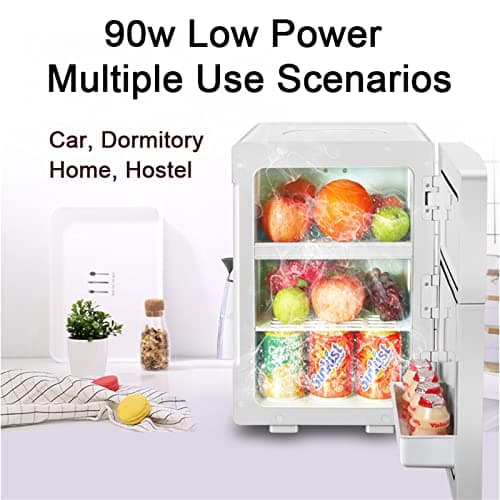 YINO 20L Car Refrigerator 12/24V Car Fridge, Portable Car Fridges Freezer, Mini Fridge Electric Cooler Box for Camping, Road Trip, Picnic, Household (Silver, Single Door) — view 5