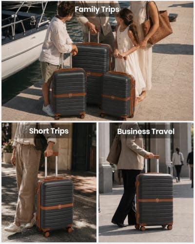 Kono Cabin Hard Shell Suitcase, Lightweight ABS+PC Carry On Hand Luggage — view 6