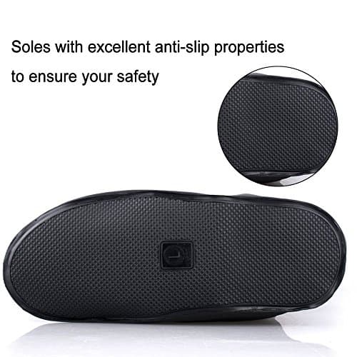 Sepikvin Waterproof Shoe Covers, Non-Slip Foldable Overshoes with Zipper Keep Your Shoes Dry for Cycling Bowling Walking in Rain and Snow (L) — view 4