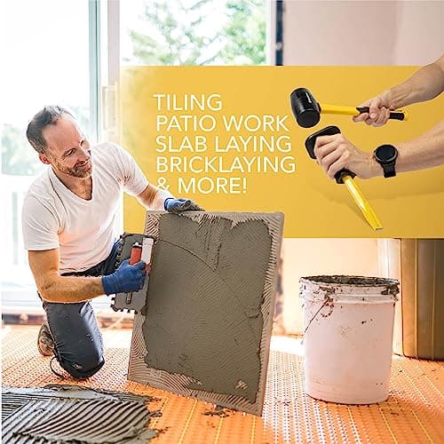 BLOSTM Heavy Duty Rubber Mallet - 16oz. Solid Rubber Mallet Hammer — view 4
