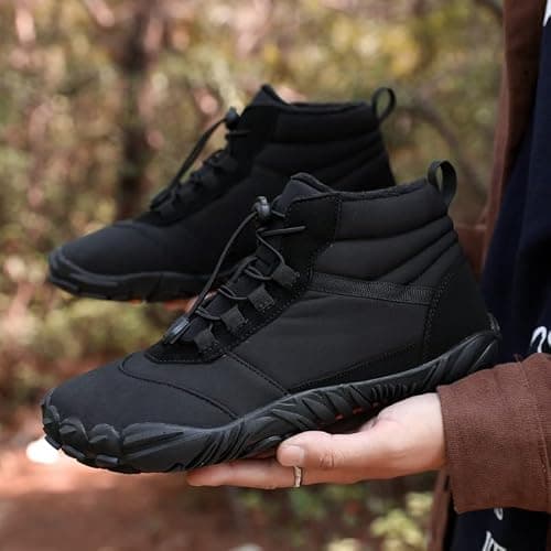 Homesally Winter Pro 2.0 Unisex Waterproof Barefoot Trail Running Hiking Shoes, Black, 45 EU (9.5 US Men's, 11.5 US Women's) — view 3