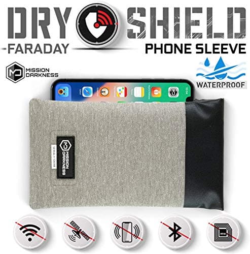 Mission Darkness Faraday Phone Sleeve // Slim Waterproof Dry Bag for Cell Phones + RF Shielding Liner // Signal Blocking, Anti-tracking, EMP Shield, Data Privacy, Electronic Device Security — view 2
