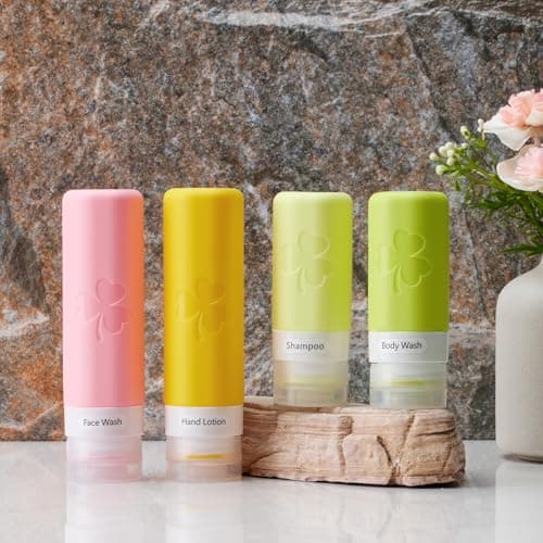 INSFIT 23 Pack Travel Bottles for Toiletries, TSA Approved Silicone Travel Size Toiletries with Toiletry Bag, BPA Free Leak Proof Refillable Travel Essentials for Shampoo Conditioner Lotion — view 5