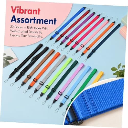 20pcs Neck Fan Lanyard with Buckle Adjustable Length Polyester Strap — view 3