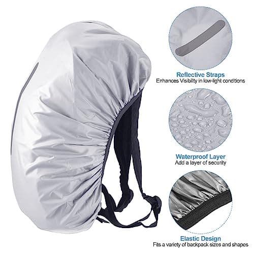 PATIKIL Waterproof Backpack Rain Cover 65-75L XL Silver Tone — view 3