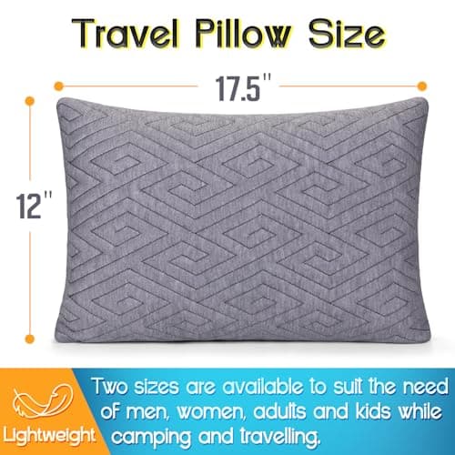 Travel Neck Pillow, Memory Foam Pillow with Breathable Cover-GREY,44cm×30cm — view 2