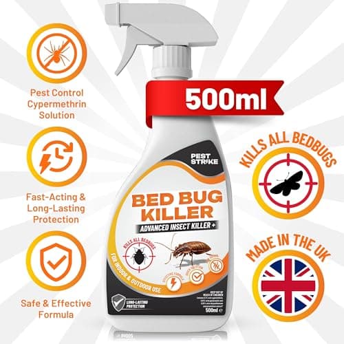 Bed Bug Killer Spray 500ml - Strong Bed Bugs Spray Odourless & Fast Acting Repellent, Stain-Free, Plant-Based Formula For Furniture, Mattress & Upholstery — view 2