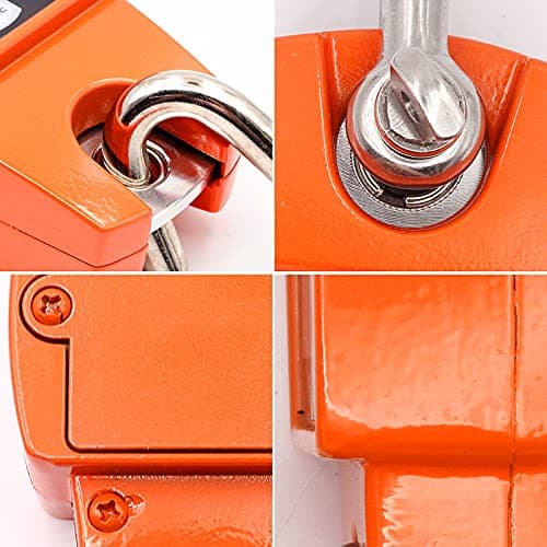 MUALROUS Mini Digital Crane Scale, 300kg/600lb Electronic Hook Hanging Scale for Farm Hunting Fishing Outdoor (Orange) — view 3
