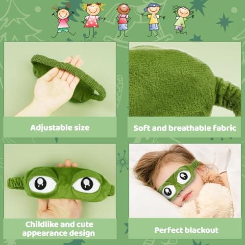 ACWOO 3D Frog Eye Sleep Mask Funny Gift for Kids Men Women Sleep Travel — view 2
