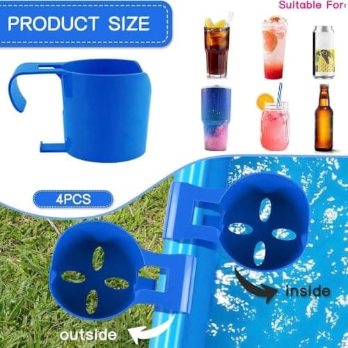 Pool Cup Holders - Spill-Proof Ground Mount | 4 Pack — view 2