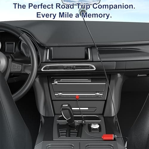 J&D USB C to 12V Cigarette Lighter Adapter, USB C DC 12V 18W Car Cigarette Lighter Socket Converter Cable for Dash Cam, GPS, Driving Recorder, Supports Voltage Display, Red, 1.5 Meter — view 5