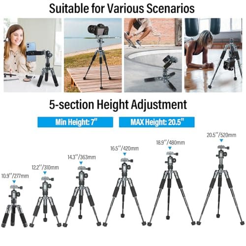 SIRUI Mini Tripod, 20" Compact Desktop Tripod for Camera Phone, AM-TT50 — view 5