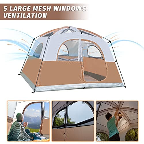 UNP 6 Man tent, Large Family Tent for Camping Stand Up — view 3