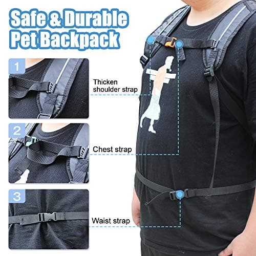 Woolala Dog Backpack Carrier Rucksack Puppy Head Out Front Pack Small Pet — view 5