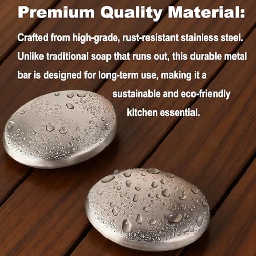 Stainless Steel Soap Bar, Dish Metal Soap Bar Odour Remover for Kitchen — view 4