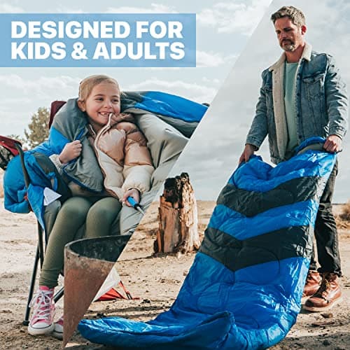 MalloMe Sleeping Bags for Adults & Kids Sleeping Bag 3-4 Season - Ultralight Backpacking Sleeping Bag Cold Weather & Warm, Lightweight Compact, Single Adult Girls Boys Winter Sleep Camping Accessories — view 5