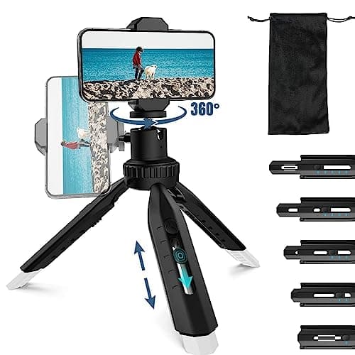Phone Tripod, RealPlus Flexible Mini Tripod for iPhone Android Phones Small Camera with Carrying Bag-Gift for Women & Men