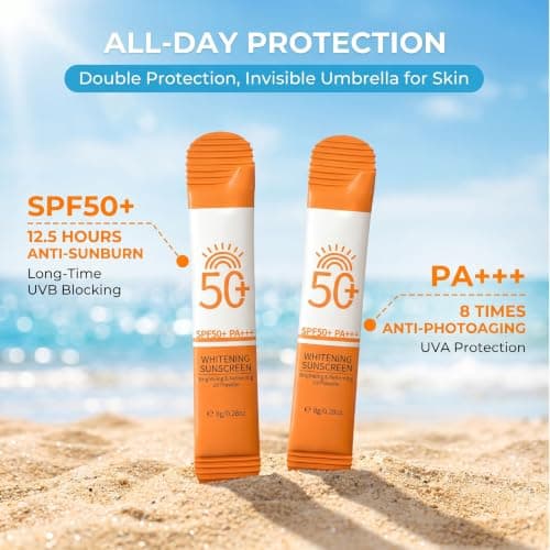 Avvchuy 30 Pack Mini Travel Size Sun Cream SPF 50+, Lightweight Sunscreen Sachets for Face and Body, Waterproof & Non-Greasy Suncream for Daily Use (8g) — view 4