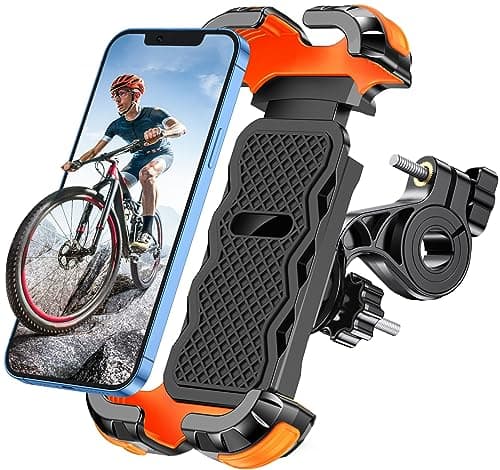 Glangeh Bike Phone Holder, [Secure Lock] 8S Quick Install Anti-fall