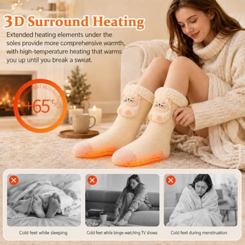 Heated Socks for Women Men, Electric Socks, Heated Socks Rechargeable — view 4