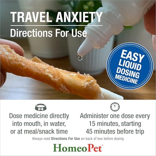 HomeoPet Travel Anxiety, Calming Relief for Dogs, Cats, and Other Small Animals, 15 Milliliters — view 5