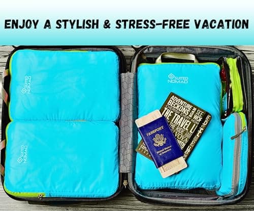 SUITEDNOMAD Ultralight Compression Packing Cubes Set, Suitcase and Backpack Travel Organiser Bags — view 6