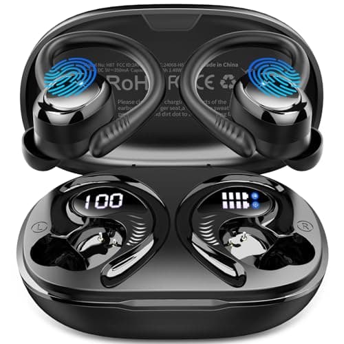 2026 Wireless Earbuds Sport Bluetooth 5.4 Headphones, HiFi Stereo Earphones