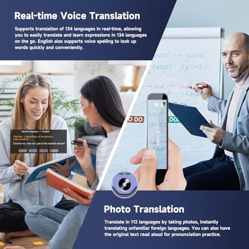 Scan Reader Pen, 134 Languages Scan Translator Pen for Dyslexia, Smart Digital Reading Pen Device Online/Offline for Elderly, Kids, Students, Supports Voice, Scan, Photo Translation, Text to Speech — view 4