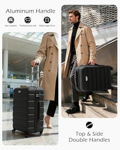 COOLIFE 20 Inch Carry On Suitcase for EasyJet, ABS+PC, Hardshell, Durable — view 5