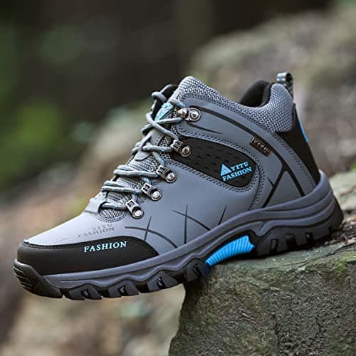 Men's Women's Lightweight Waterproof Anti-Slip Hiking Shoes Travel Camping Shoes Walking Shoes Grey 5.5 UK — view 4