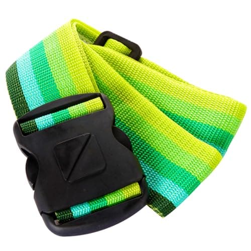 Travel Blue Luggage Straps - Multicolour Suitcase Straps for Easy Recognition - 80" x 2" Durable Polypropylene with Nylon Buckle, Integral Address Label - Secure Luggage Straps for Suitcases — view 2