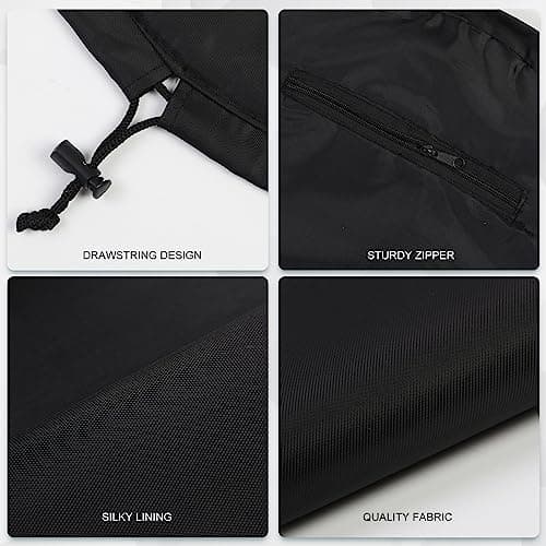 Vavabox Lazy Drawstring Makeup Bag, Flat Lay Cosmetic Bags (Light Black) — view 3