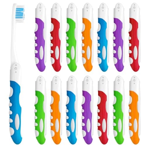 15 PCS Travel Toothbrush Set Portable Toothbrush Folding Toothbrush