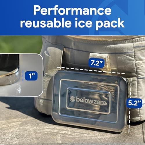 Below Zero Deluxe Stainless Steel Reusable Cooling Pack | Durable Ice Pack Lasts 48 Hours, Ice Pack for Bento, Lunch Bags, Coolers, Picnics, Camping, Beachgoers, Sporting Events | Longest Lasting — view 2