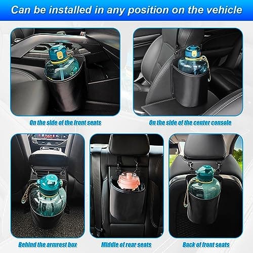 BESULEN Car Seat Side Large Cup Holder, Hanging Storage Bag for Drink Water Bottle Baby Stuff, Multi-Functional Auto Organizer with Waterproof Liner, Universal Car Accessories Road Trip Essentials — view 5